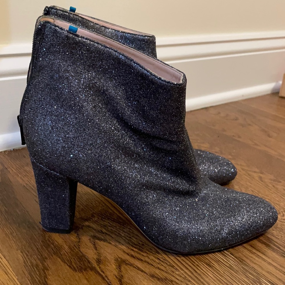 SJP navy glitter ankle boots. Size 39.5.